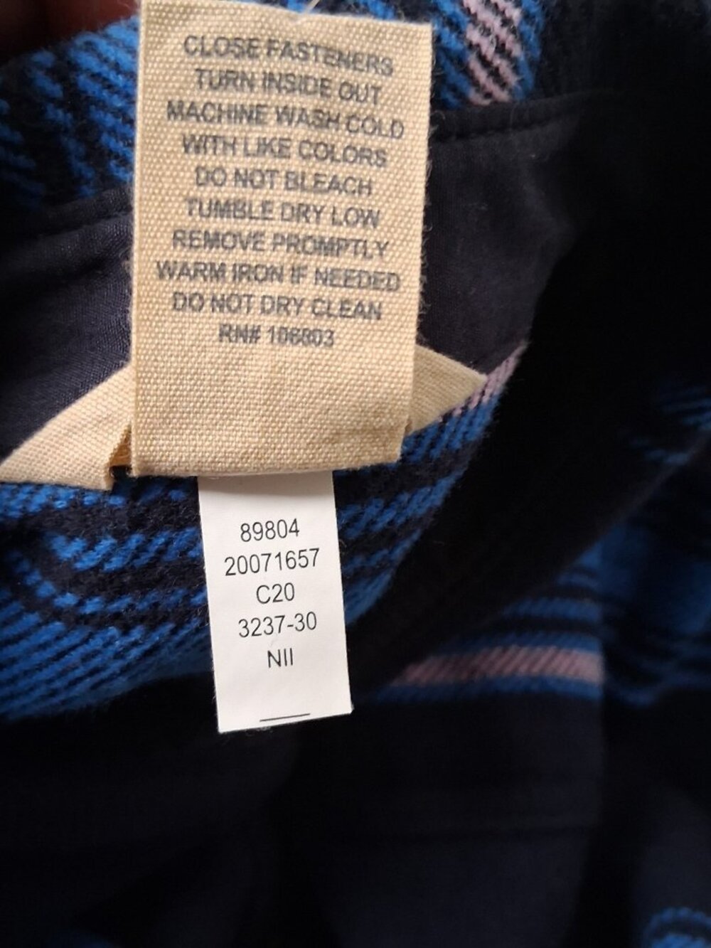 Duluth Trading Co Flannel Shirt Women XS Heritage Weight Stripe Blue Shacket New - Picture 10 of 13